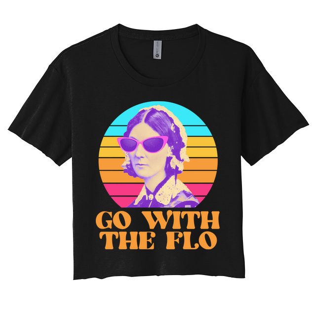 Retro Go With The Flow Nurse Practitioner Florence Nightingale Crop Top