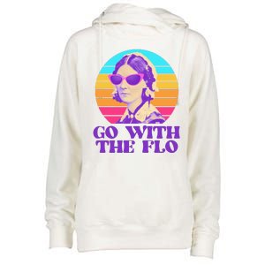 Retro Go With The Flow Nurse Practitioner Florence Nightingale Womens Funnel Neck Pullover Hood