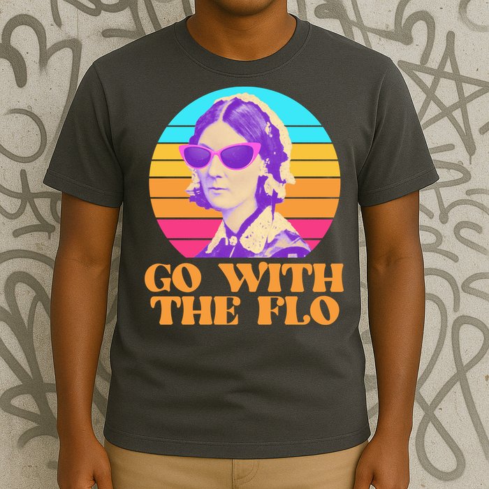 Retro Go With The Flow Nurse Practitioner Florence Nightingale T-Shirt