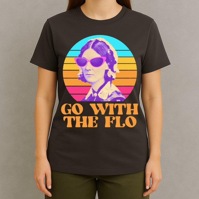 Retro Go With The Flow Nurse Practitioner Florence Nightingale T-Shirt