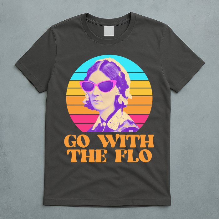 Retro Go With The Flow Nurse Practitioner Florence Nightingale T-Shirt