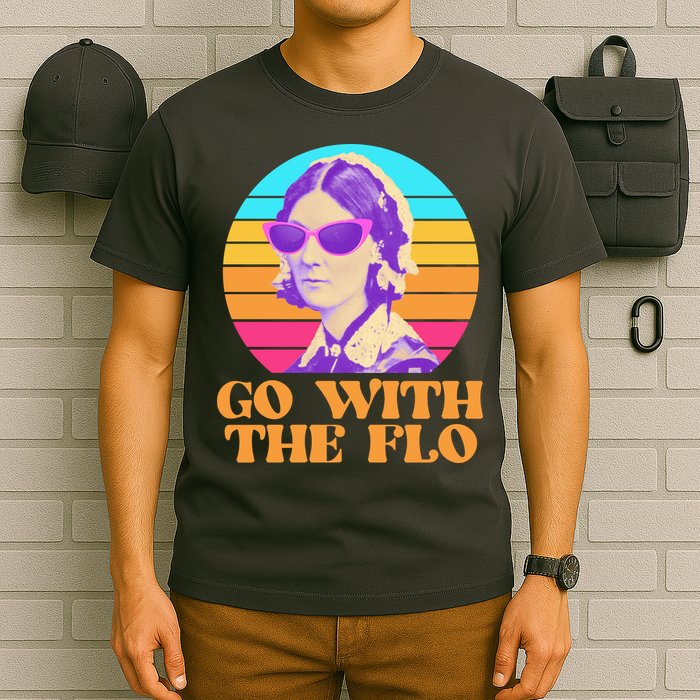 Retro Go With The Flow Nurse Practitioner Florence Nightingale T-Shirt