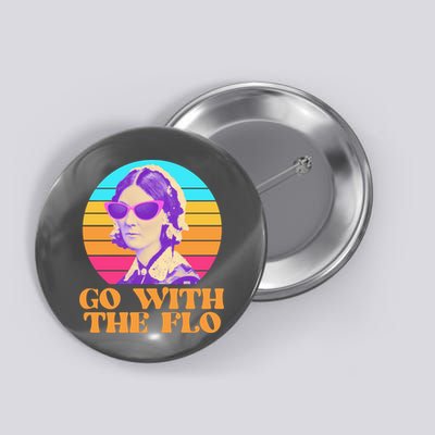 Retro Go With The Flow Nurse Practitioner Florence Nightingale Button