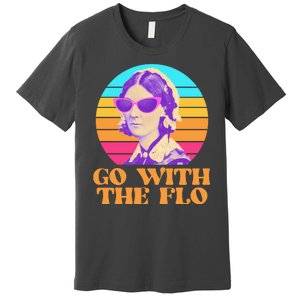 Retro Go With The Flow Nurse Practitioner Florence Nightingale Premium T-Shirt