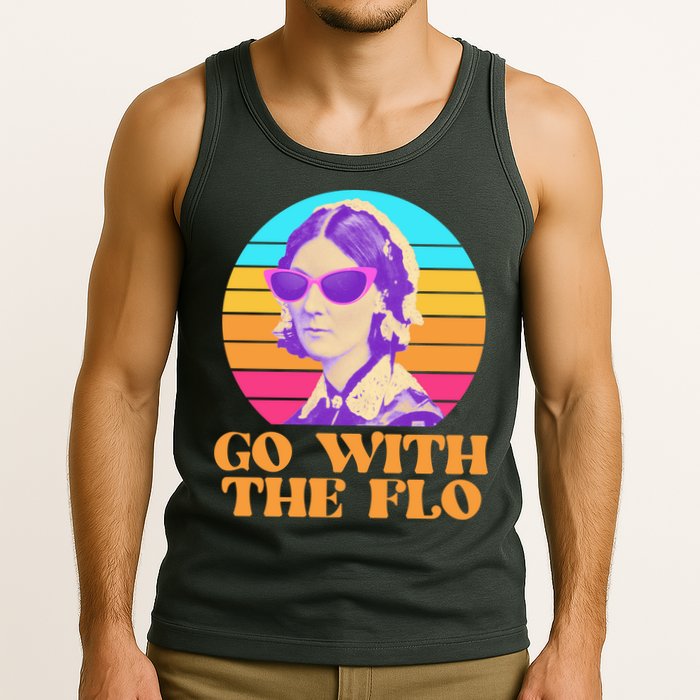 Retro Go With The Flow Nurse Practitioner Florence Nightingale Tank Top