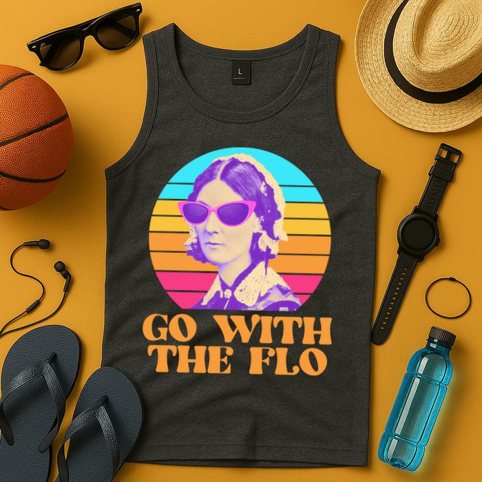 Retro Go With The Flow Nurse Practitioner Florence Nightingale Tank Top