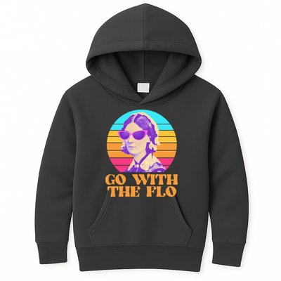 Retro Go With The Flow Nurse Practitioner Florence Nightingale Kids Hoodie