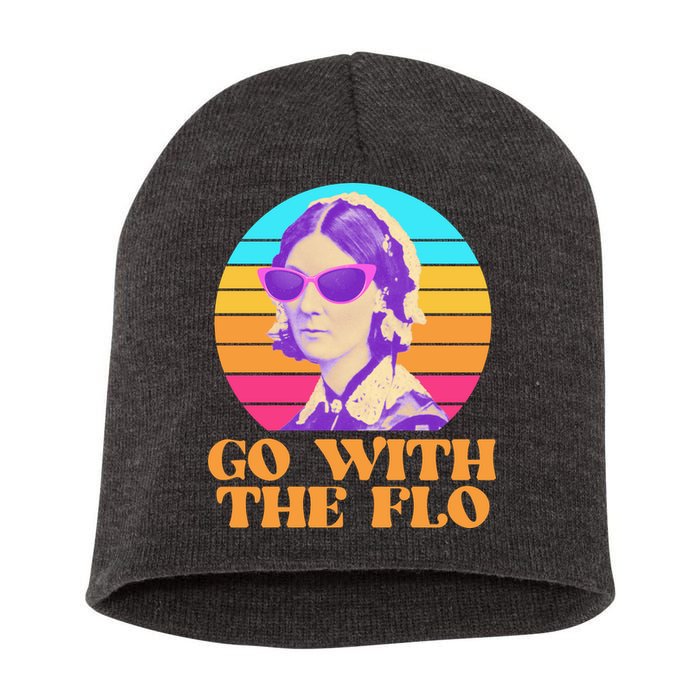 Retro Go With The Flow Nurse Practitioner Florence Nightingale Short Acrylic Beanie