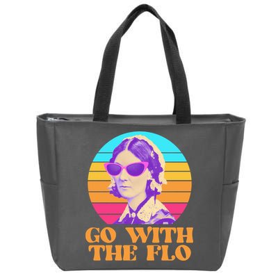 Retro Go With The Flow Nurse Practitioner Florence Nightingale Zip Tote Bag