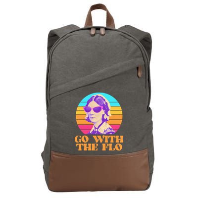 Retro Go With The Flow Nurse Practitioner Florence Nightingale Cotton Canvas Backpack