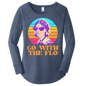 Retro Go With The Flow Nurse Practitioner Florence Nightingale Women's Perfect Tri Tunic Long Sleeve Shirt