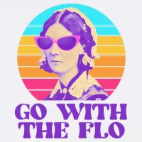Retro Go With The Flow Nurse Practitioner Florence Nightingale Garment-Dyed Sweatshirt
