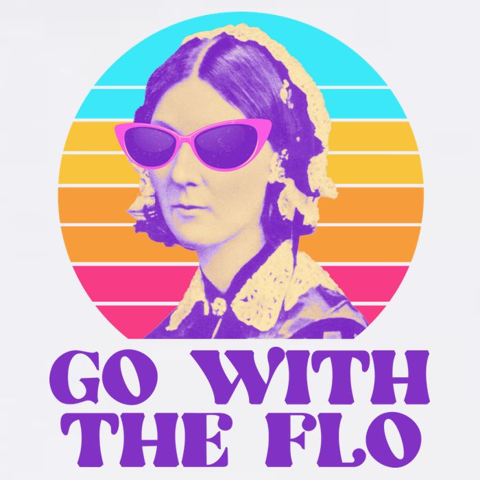 Retro Go With The Flow Nurse Practitioner Florence Nightingale Garment-Dyed Sweatshirt