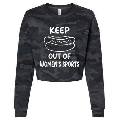 Riley Gaines Wearing Keep Hotdogs Out Of Sports 1 Cropped Pullover Crew