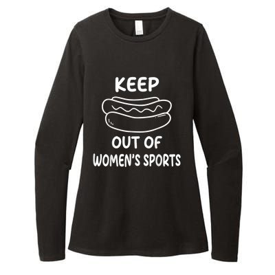 Riley Gaines Wearing Keep Hotdogs Out Of Sports 1 Womens CVC Long Sleeve Shirt