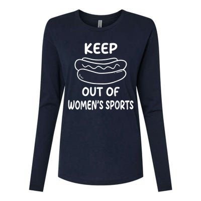 Riley Gaines Wearing Keep Hotdogs Out Of Sports 1 Womens Cotton Relaxed Long Sleeve T-Shirt