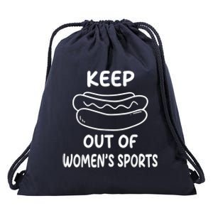 Riley Gaines Wearing Keep Hotdogs Out Of Sports 1 Drawstring Bag