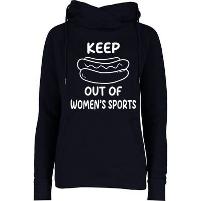 Riley Gaines Wearing Keep Hotdogs Out Of Sports 1 Womens Funnel Neck Pullover Hood