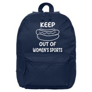 Riley Gaines Wearing Keep Hotdogs Out Of Sports 1 16 in Basic Backpack