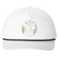 Retro Giraffe Wearing Sun Glasses Snapback Five-Panel Rope Hat