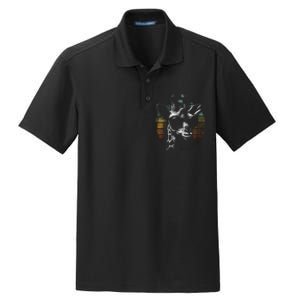 Retro Giraffe Wearing Sun Glasses Dry Zone Grid Polo