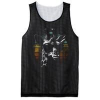 Retro Giraffe Wearing Sun Glasses Mesh Reversible Basketball Jersey Tank