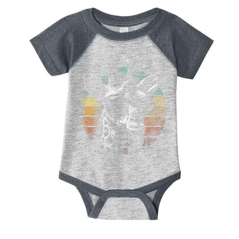 Retro Giraffe Wearing Sun Glasses Infant Baby Jersey Bodysuit
