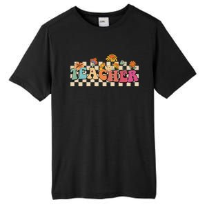 Retro Groovy Wildflower Teacher Inspirational Appreciation Cool Gift Tall Fusion ChromaSoft Performance T-Shirt