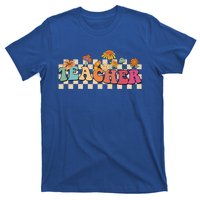 Retro Groovy Wildflower Teacher Inspirational Appreciation Cool Gift T-Shirt