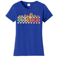 Retro Groovy Wildflower Teacher Inspirational Appreciation Cool Gift Women's T-Shirt