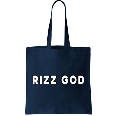 Rizz God W Rizz Game Alpha L Rizz Game Tote Bag