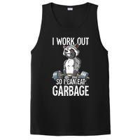 Raccoon Gym Weight Training I Work Out So I Can Eat Garbage PosiCharge Competitor Tank