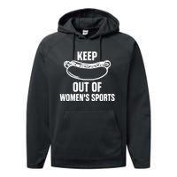 Riley Gaines Wearing Keep Hotdogs Out Of Sports Performance Fleece Hoodie