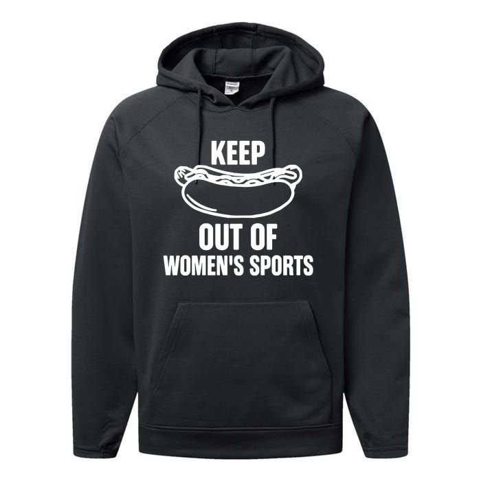 Riley Gaines Wearing Keep Hotdogs Out Of Sports Performance Fleece Hoodie