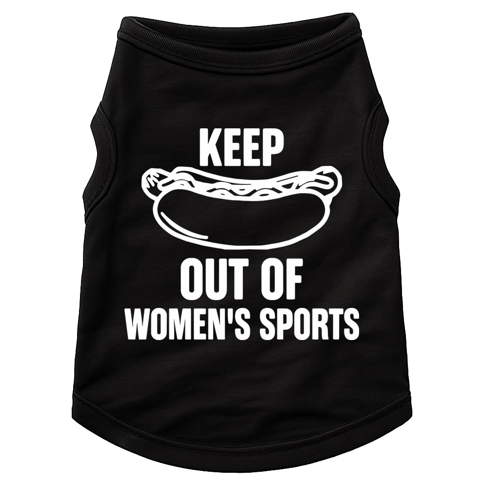 Riley Gaines Wearing Keep Hotdogs Out Of Sports Doggie Tank
