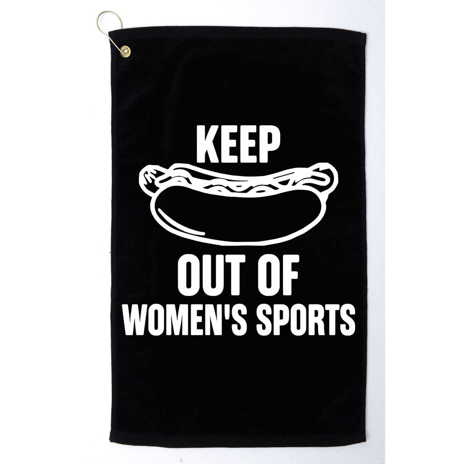 Riley Gaines Wearing Keep Hotdogs Out Of Sports Golf Towel