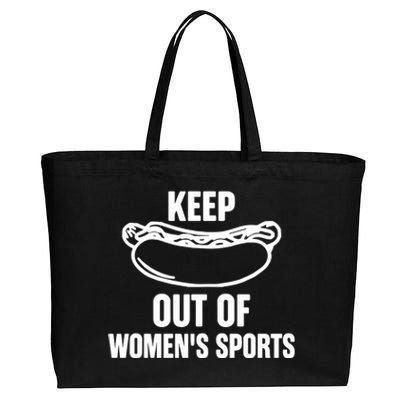 Riley Gaines Wearing Keep Hotdogs Out Of Sports Cotton Canvas Jumbo Tote