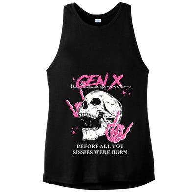 Retro Gen X The Badasss Generation Before All You Sissies Ladies PosiCharge Tri-Blend Wicking Tank