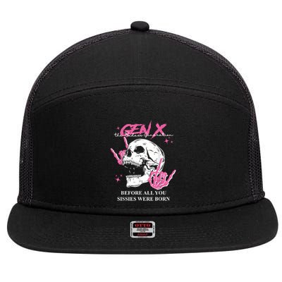 Retro Gen X The Badasss Generation Before All You Sissies 7 Panel Mesh Trucker Snapback Hat
