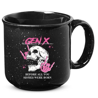 Retro Gen X The Badasss Generation Before All You Sissies 15oz Campfire Ceramic Mug