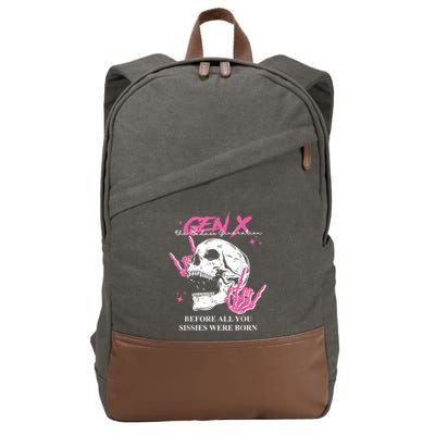 Retro Gen X The Badasss Generation Before All You Sissies Cotton Canvas Backpack
