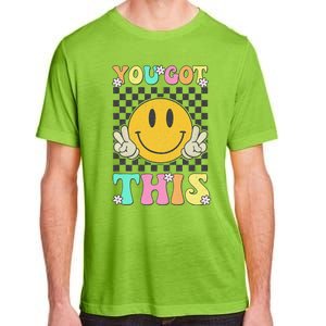 Retro Groovy You Got This Motivational Testing Day Teacher Adult ChromaSoft Performance T-Shirt