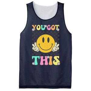 Retro Groovy You Got This Motivational Testing Day Teacher Mesh Reversible Basketball Jersey Tank