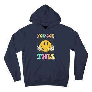 Retro Groovy You Got This Motivational Testing Day Teacher Tall Hoodie