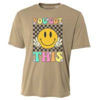 Retro Groovy You Got This Motivational Testing Day Teacher Cooling Performance Crew T-Shirt