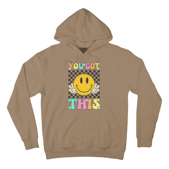 Retro Groovy You Got This Motivational Testing Day Teacher Hoodie