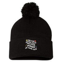Retro Groovy You Can Never Have Too Much Debbie In Your Life Gift Pom Pom 12in Knit Beanie