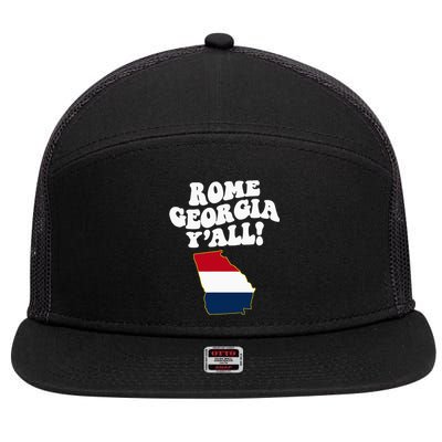 Rome Georgia YAll Ga Southern Vacation 7 Panel Mesh Trucker Snapback Hat