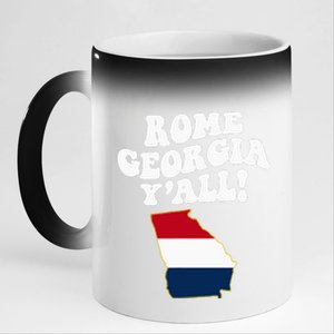 Rome Georgia YAll Ga Southern Vacation 11oz Black Color Changing Mug