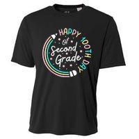 Retro Happy 100th Day 2nd Grade 100 Days Of School Teacher Cooling Performance Crew T-Shirt